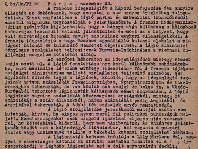 "Túlzsúfolt a francia Idegenlégió"