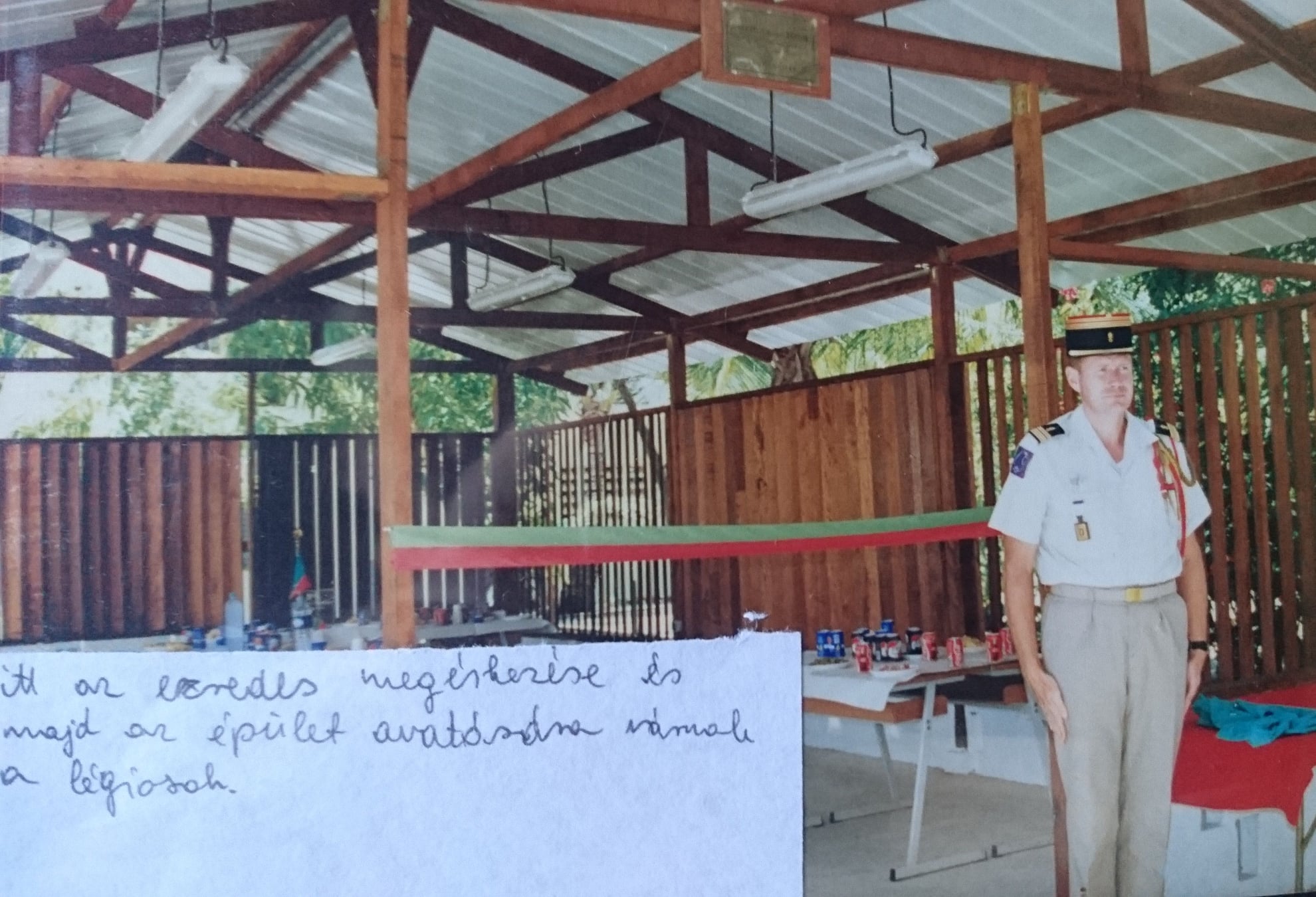 Pap Zsolt búcsúztatása Guyanában a 3. REI-nél, a róla elnevezett épület felavatása