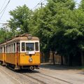 #1785 - 65-ös villamos a Beller Imre - Dobó u. sarkán, 1977-ben