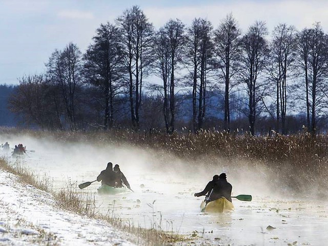 Élményevezés télen, a hévízi patakon