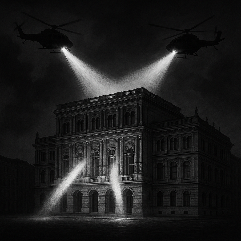 keszits_egy_rajzot_a_magyar_tudomanyos_akademia_epuleterol_amint_ket_oldalrol_ket_helikopter_hatalmas_fenyszorokkal_megvilagitja.png