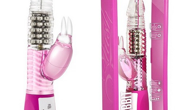 Nyuszi vibrátor csiklóizgató karral, Luxe