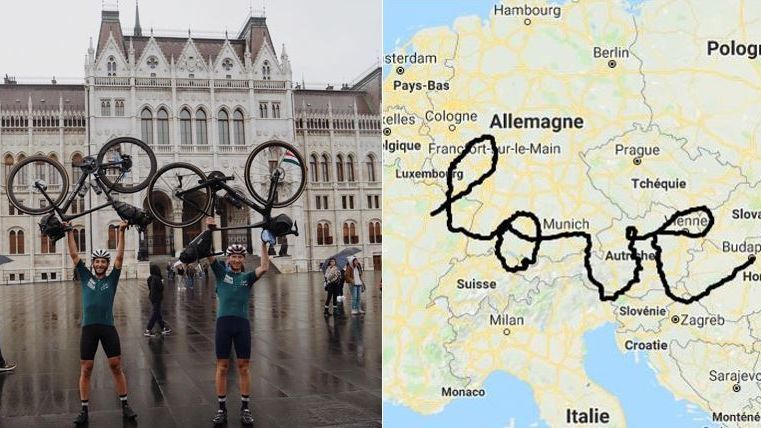 Európára biciklizték a LOVE szót, Budapest volt a végállomásuk