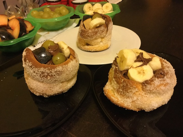 Nutellás - Gyümölcsös Gluténmentes kürtőskalács