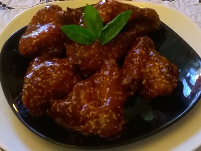 Mézes - Chilis csirkeszárnyak