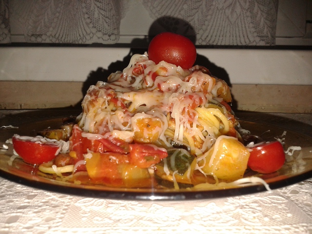 Zöldséges spagetti