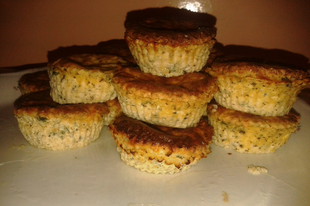 Zöldfűszeres ricottás sajt muffin