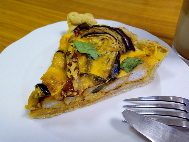 Csirkés padlizsános quiche(pite) mentesen