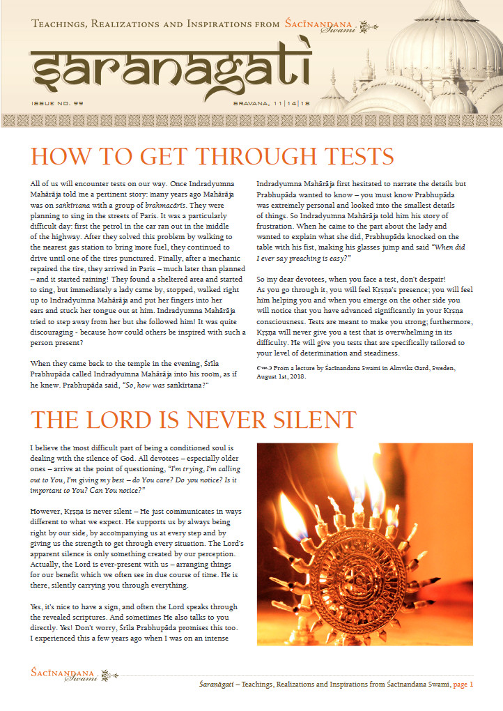 Saranagati Newsletter #99