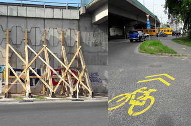 Járókelő Megoldókulcs: Problémás kerékpáros elterelés a Rákóczi híd lábánál