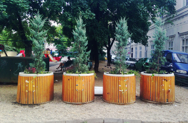 Megint fát ültettek a szelektívbe a Belvárosban