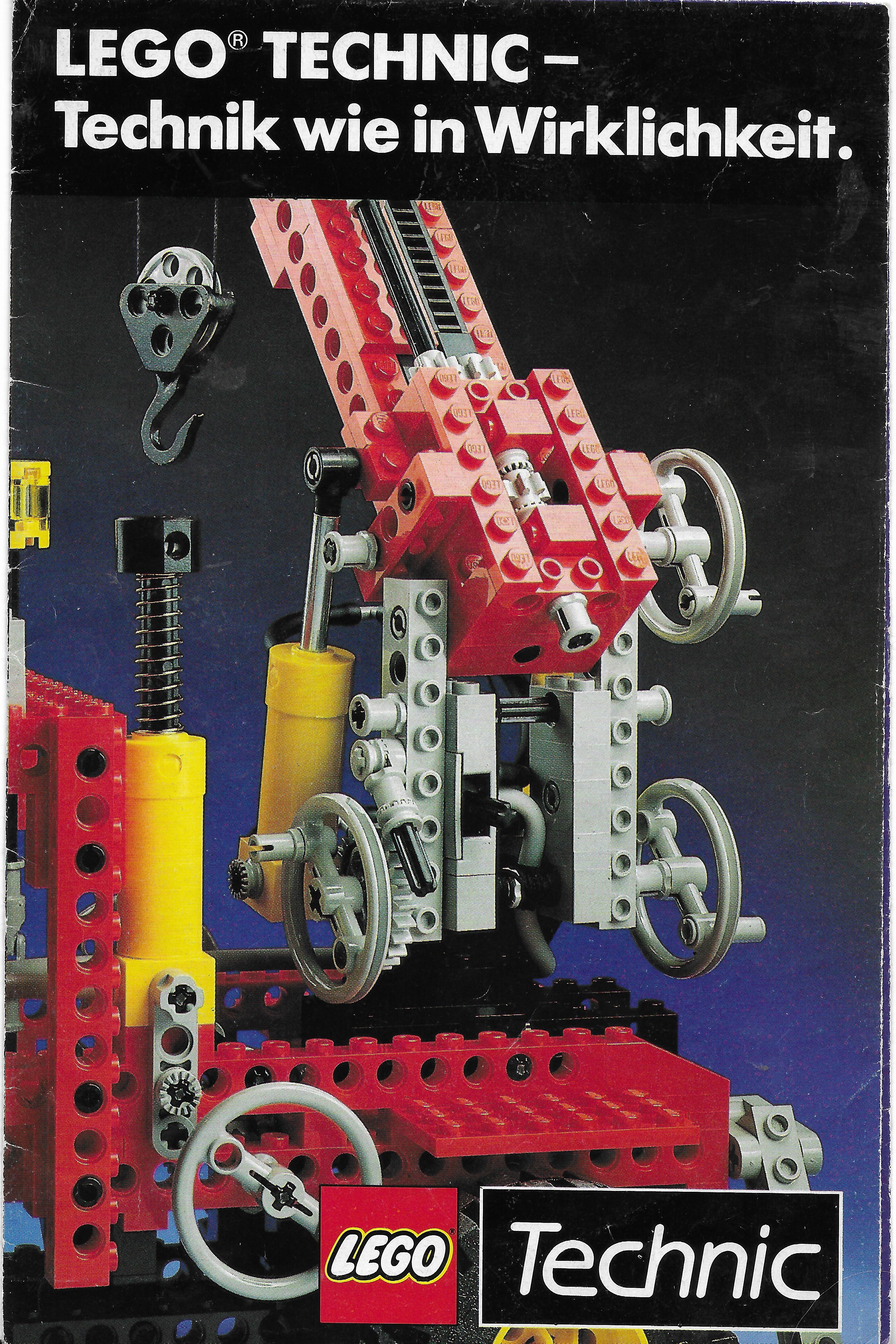 Kihajtogatható Lego Technic katalógus 1989-ből