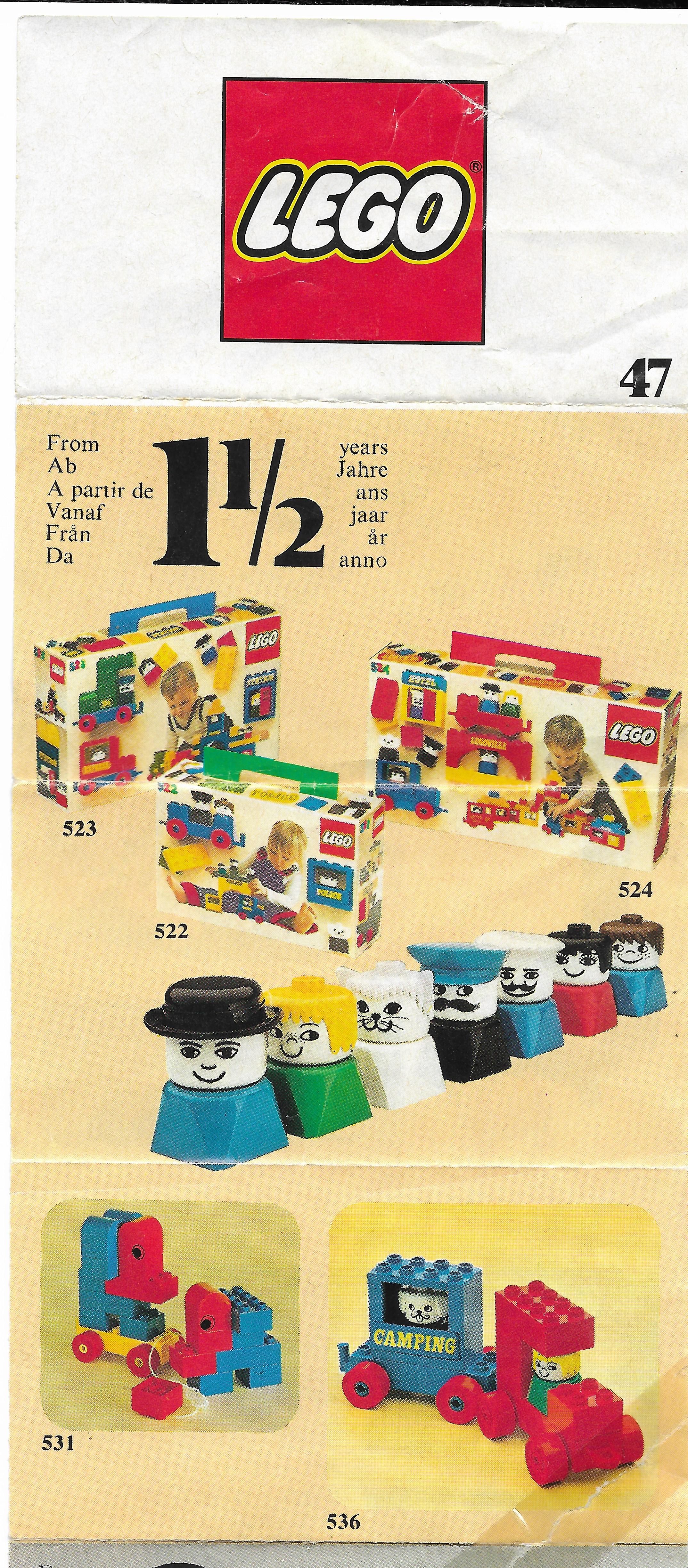 Lego insert 1977-ből