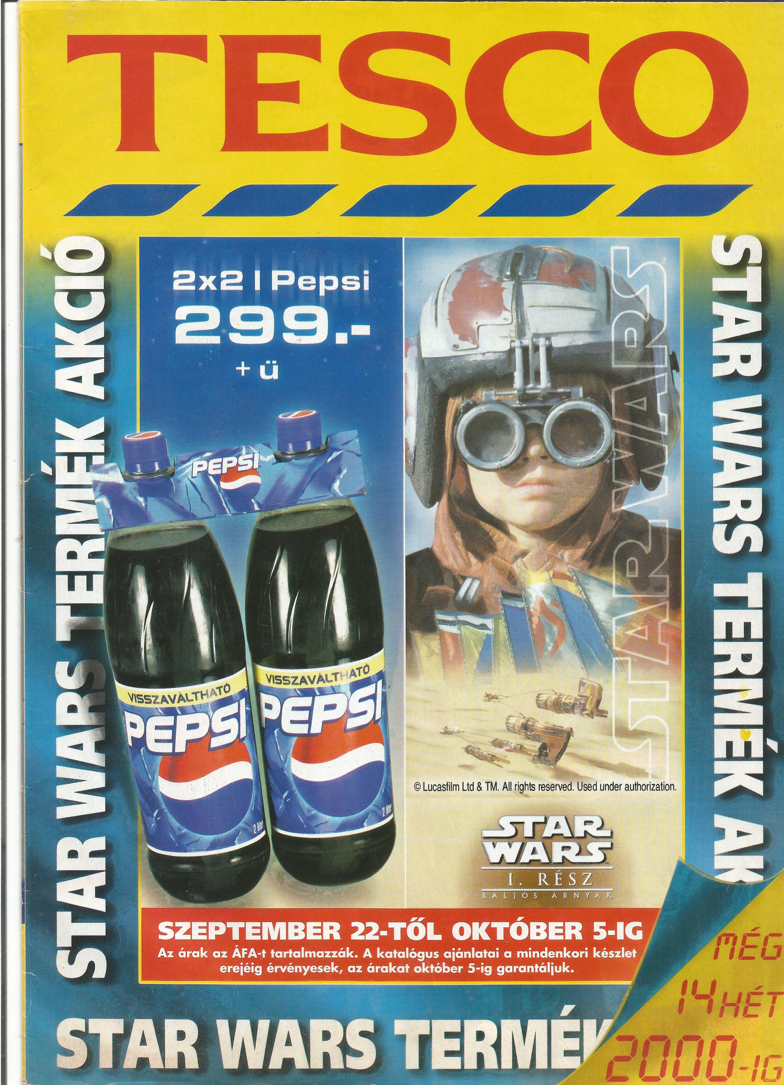 Star Wars Episode I promóciós Tesco újság 1999-ből