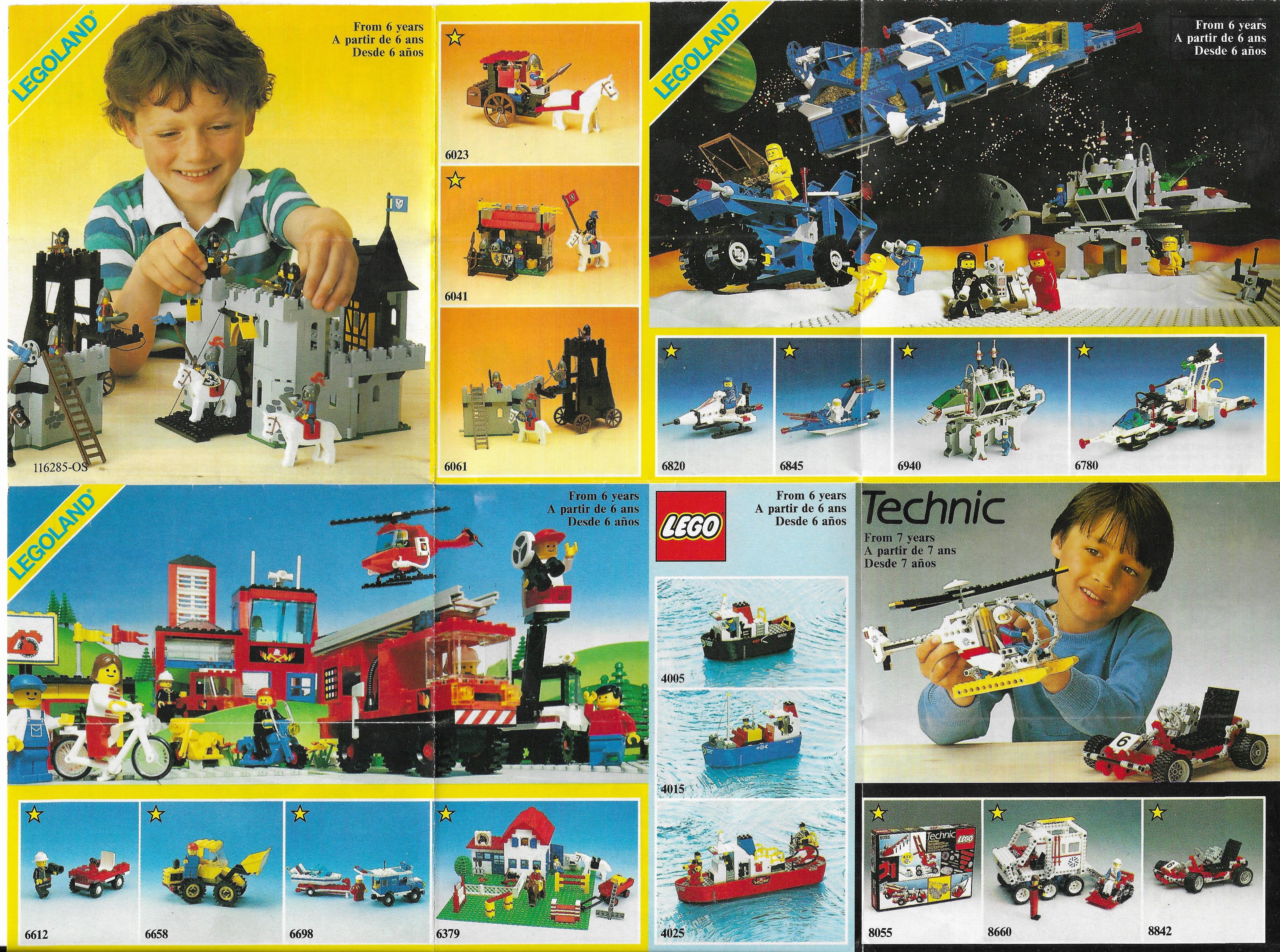 1986-os kihajtogatható Lego Insert