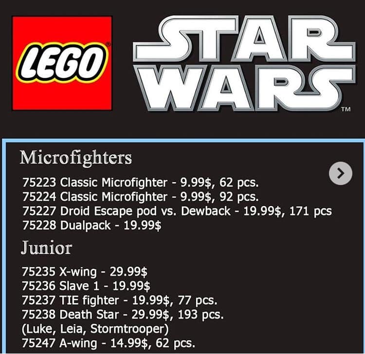 Lego Star Wars pletykák 2019-re