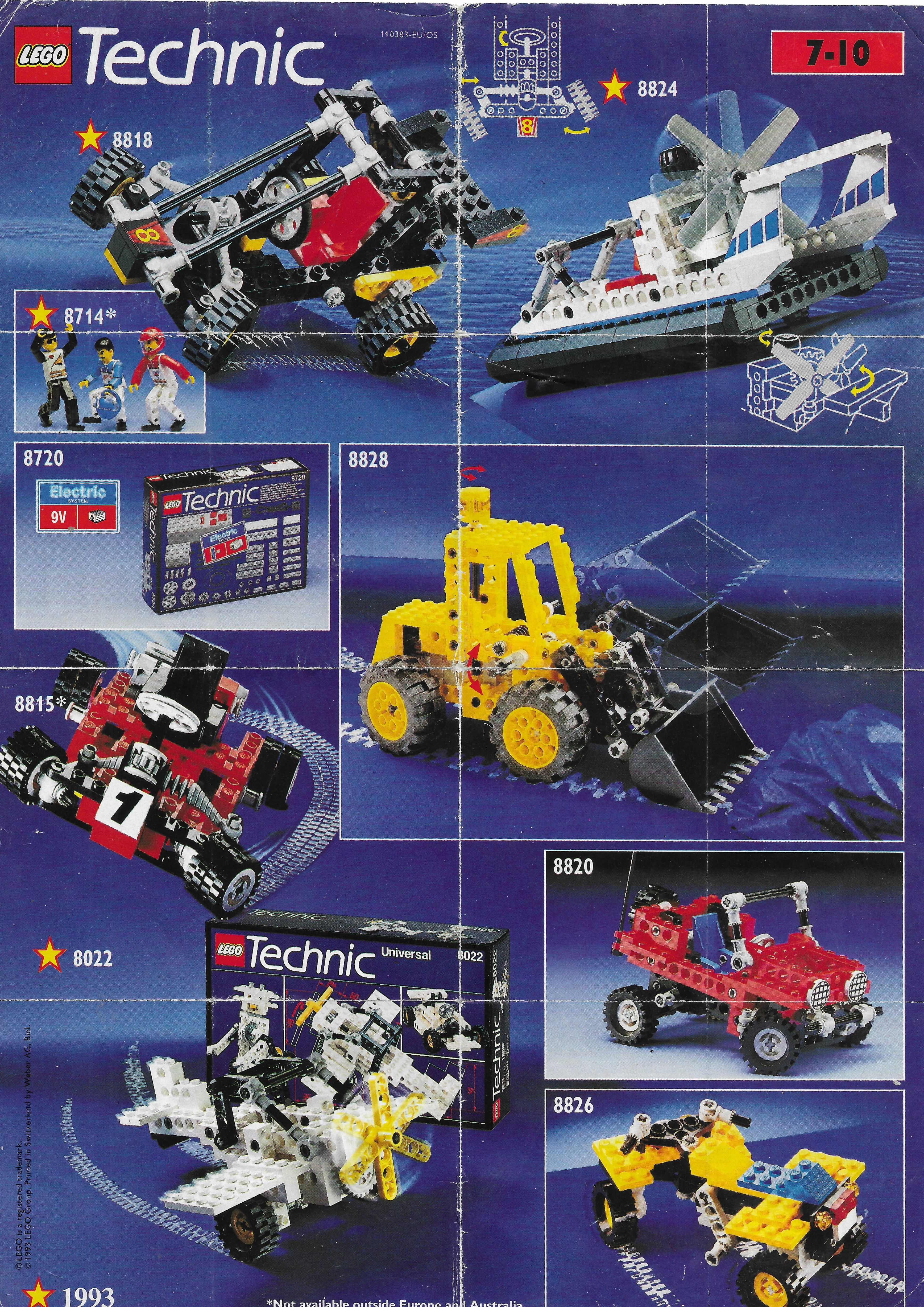 1993-as Lego Technic insert