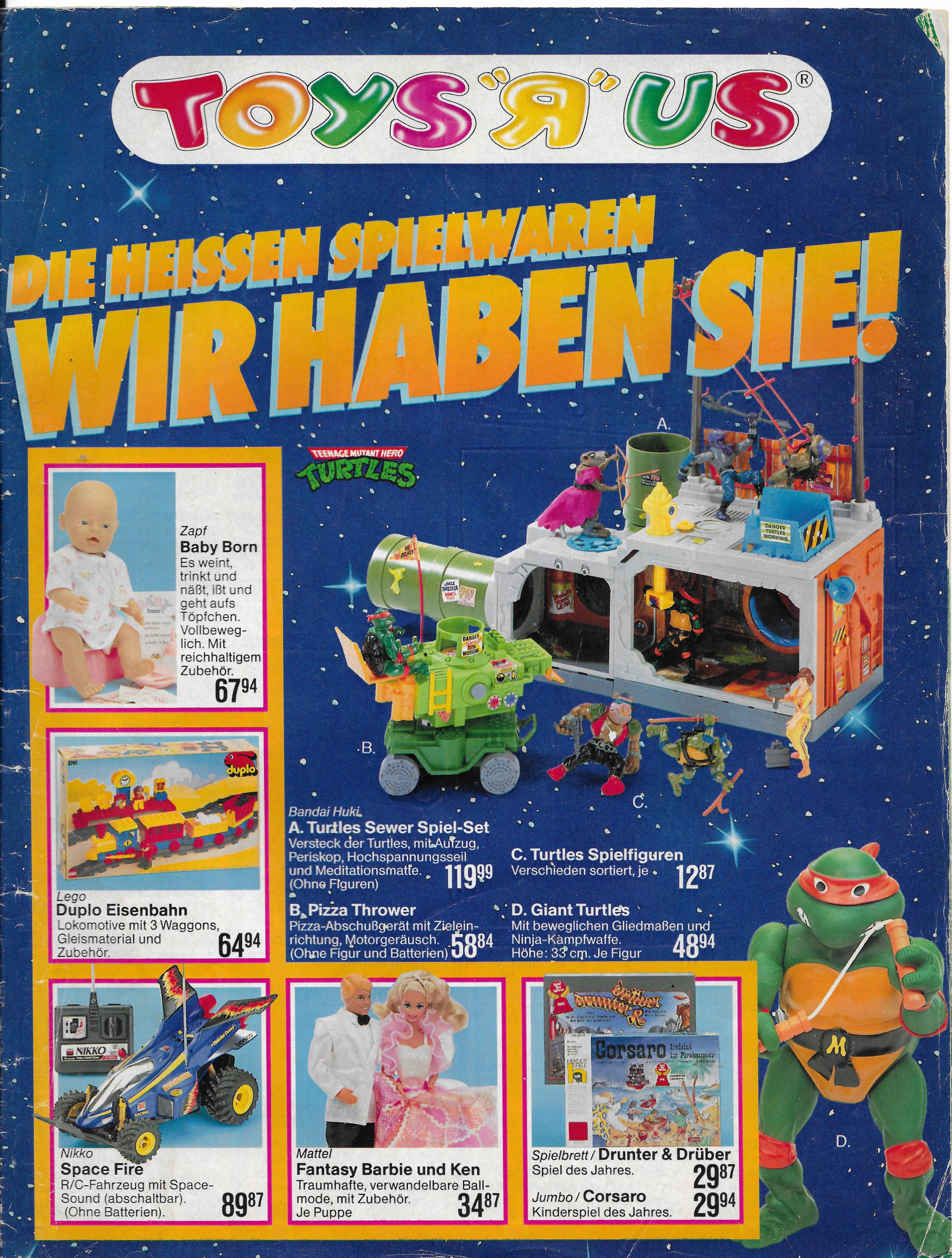 Német Toys R Us katalógus 1991ből Játékok a Polcról