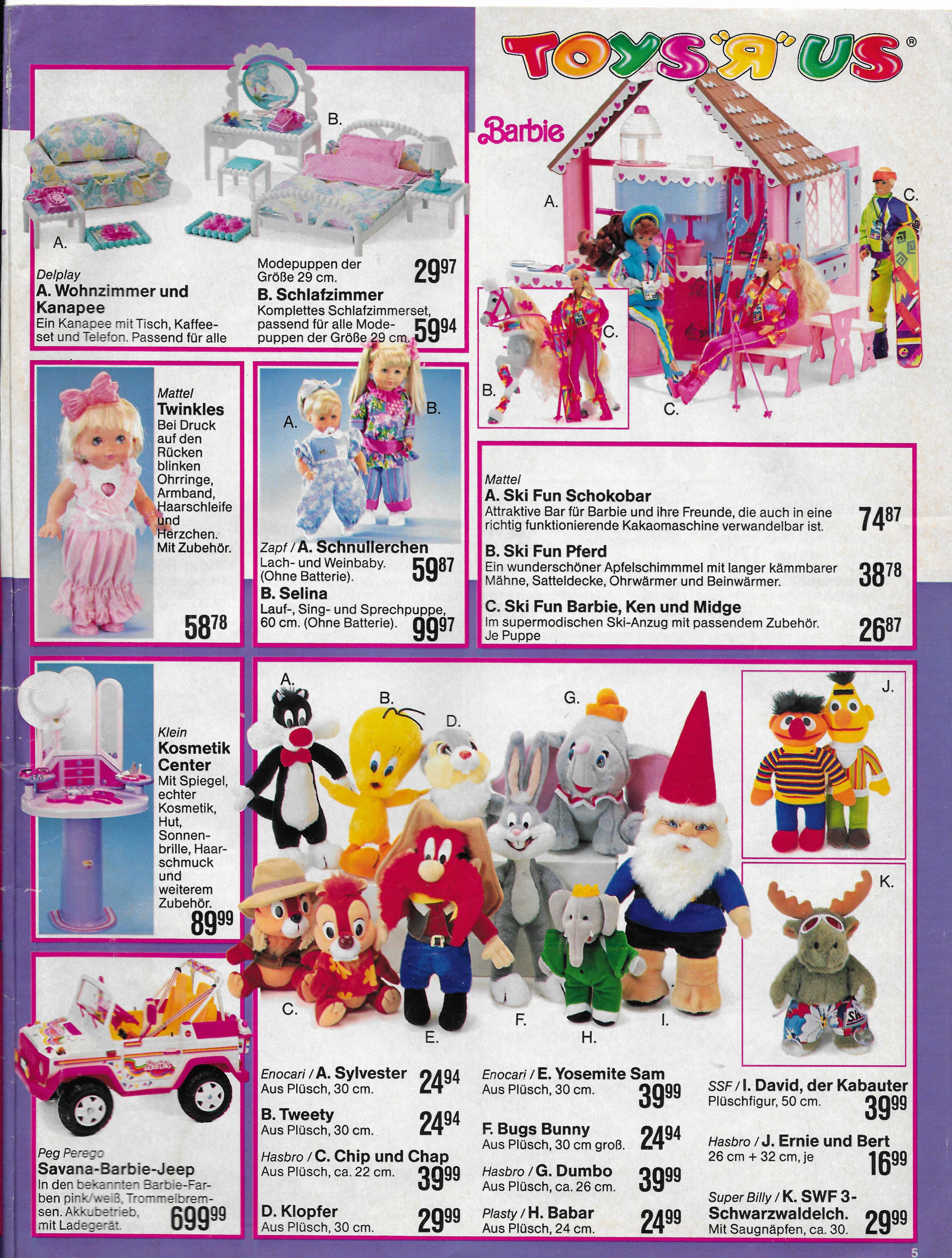Német Toys R Us katalógus 1991ből Játékok a Polcról