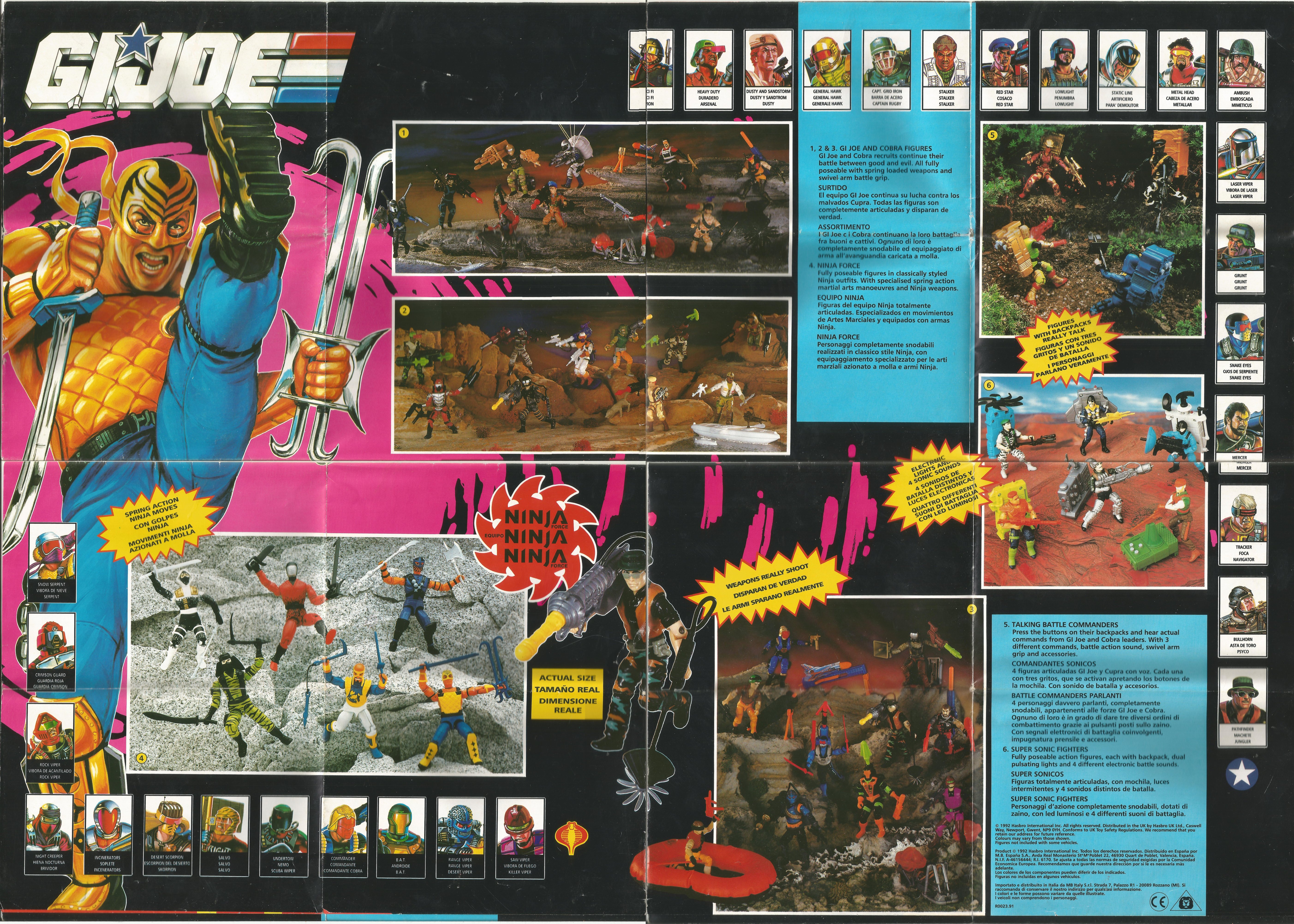 1992-es három nyelvű G.I.Joe poszter