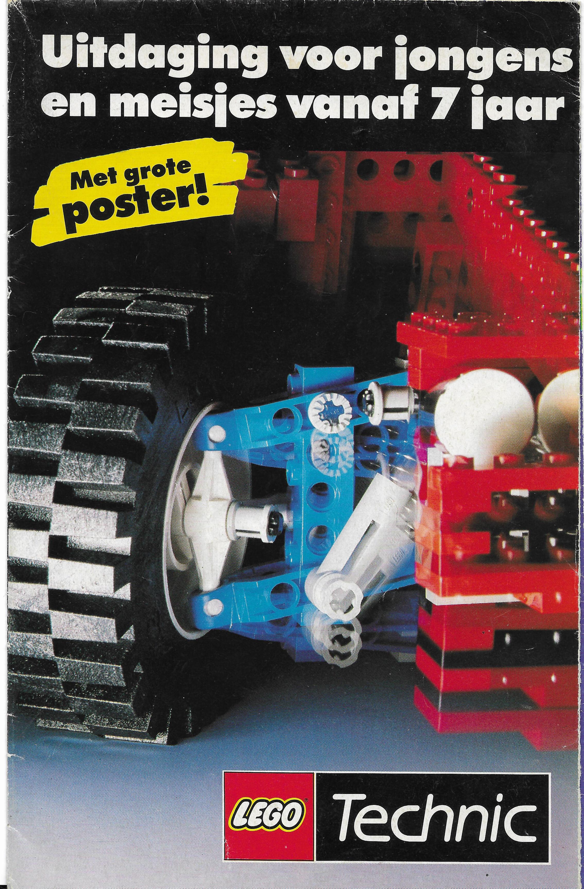 Kihajtogatható holland Lego Technic poszter 1988-ból