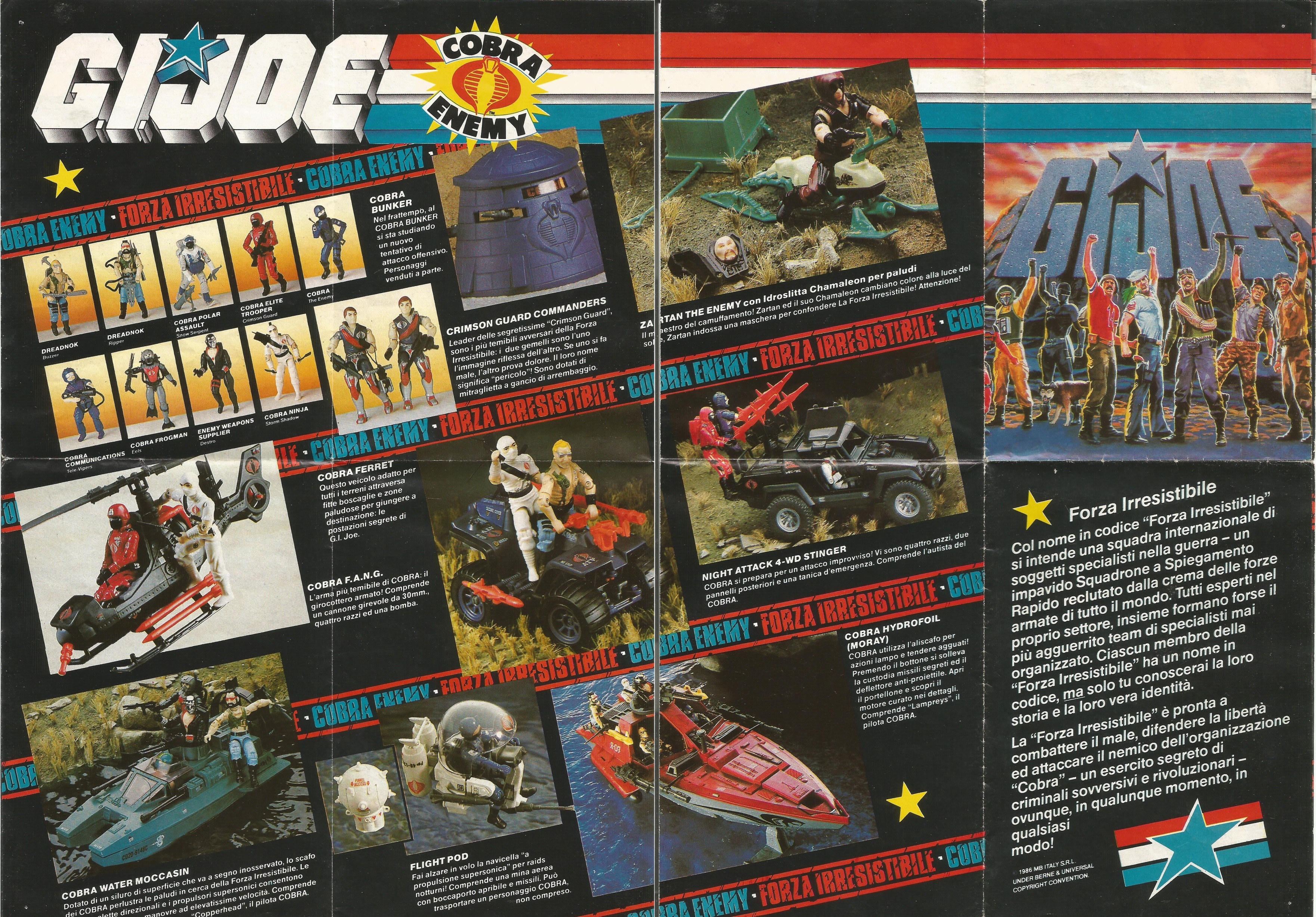 G.I.Joe kihajtogatható katalógusok 1986