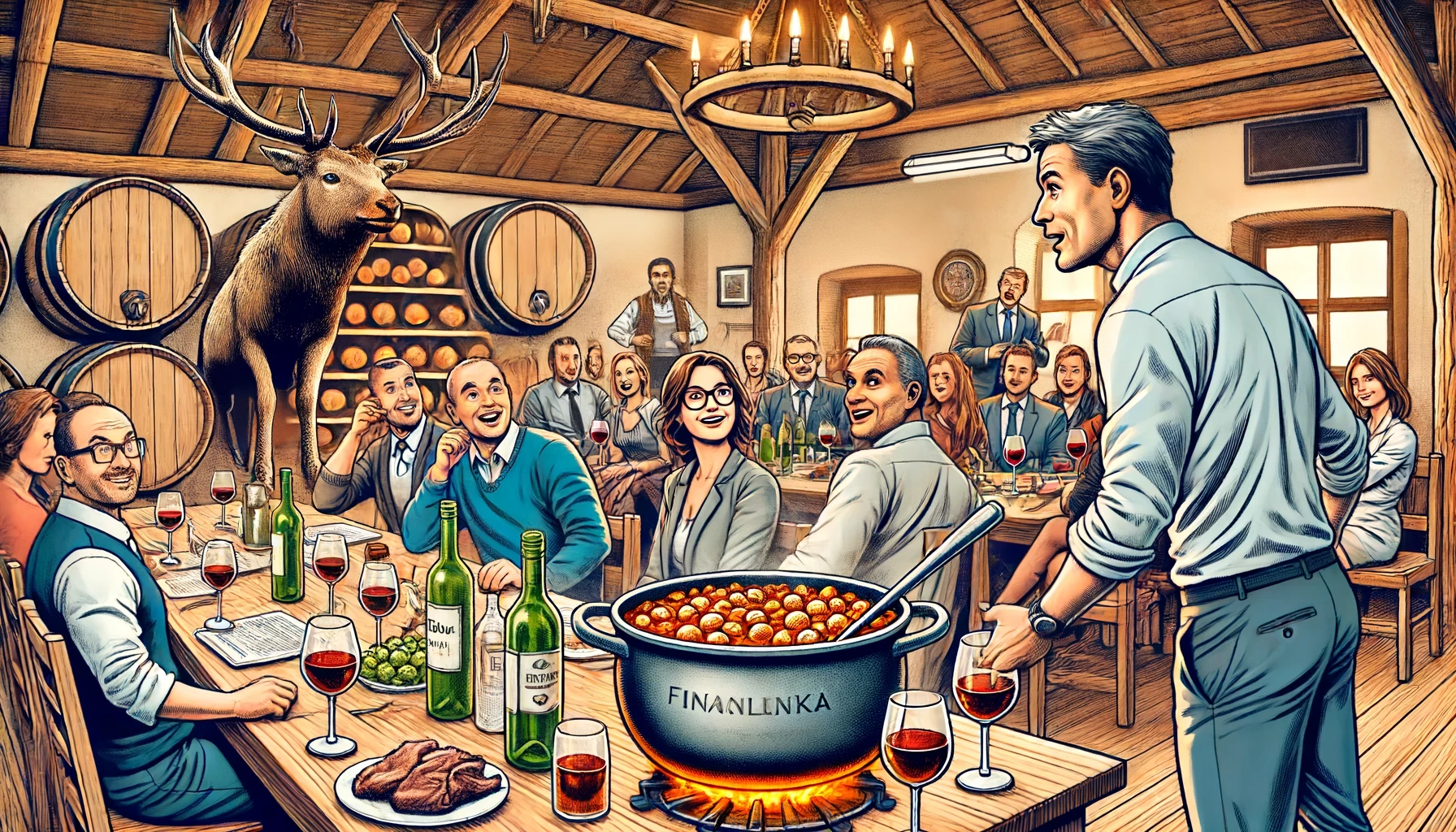 dall_e_2024-06-13_16_35_20_a_highly_detailed_comic-style_illustration_of_a_motivational_speaker_at_a_financial_company_s_training_day_the_scene_is_set_in_a_rustic_wine_cellar.webp