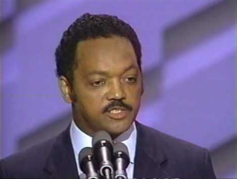 Jesse Jackson az 1988-as konvenciós beszéde közben.