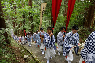 The pilgrimage of the Yamabushi priests to the sacred Mount Haguro