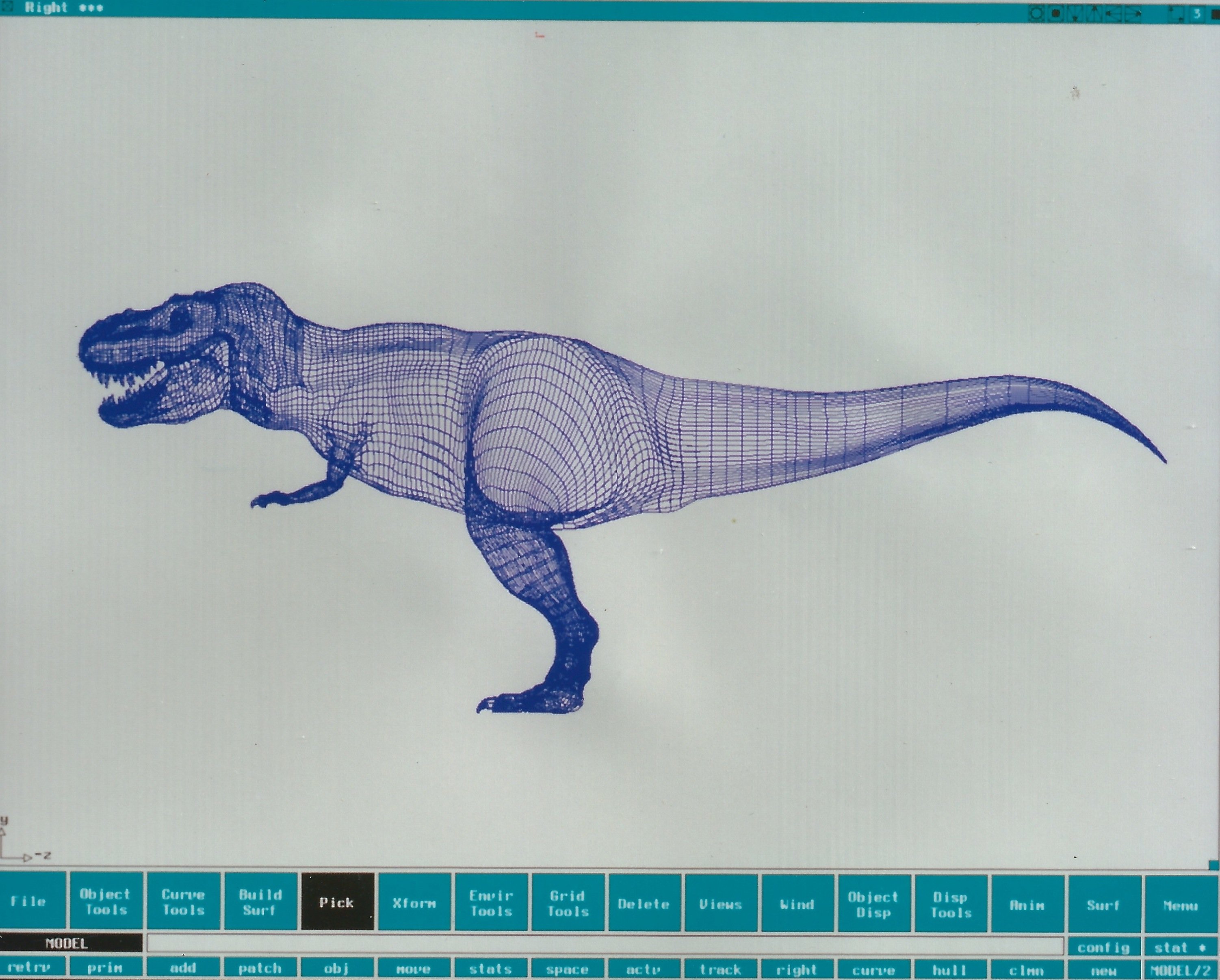 Az ILM számítógépei is felkészültek a T. rex megalkotására.