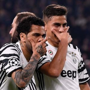 A Juventus játékosai az FC Porto elleni győzelemről