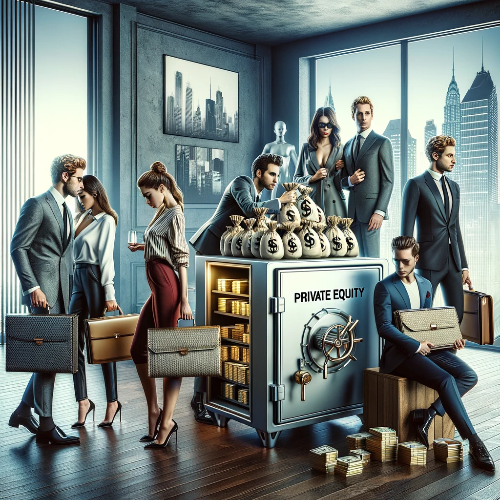 dall_e_2024-02-19_14_45_08_a_metaphorical_depiction_of_modern_yuppie-style_wealthy_individuals_concealing_their_assets_in_private_equity_funds_the_scene_shows_a_group_of_young.webp
