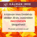 Ingyenesen látogatható 2025. október 30-án az Emlékház