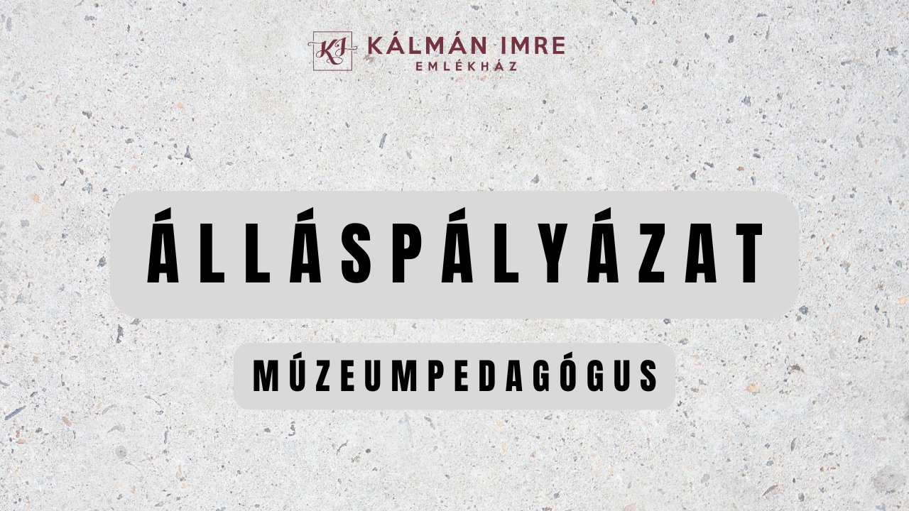 Múzeumpedagógusi álláspályázat
