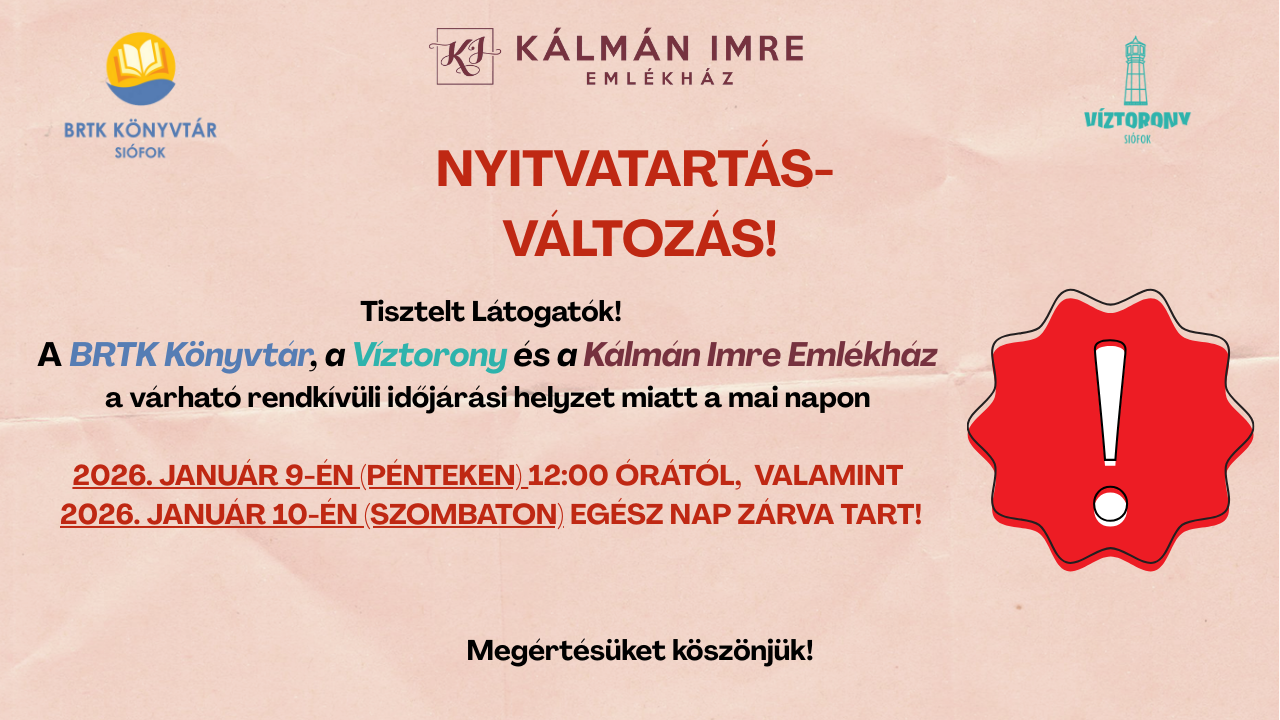 Nyitvatartás-változás