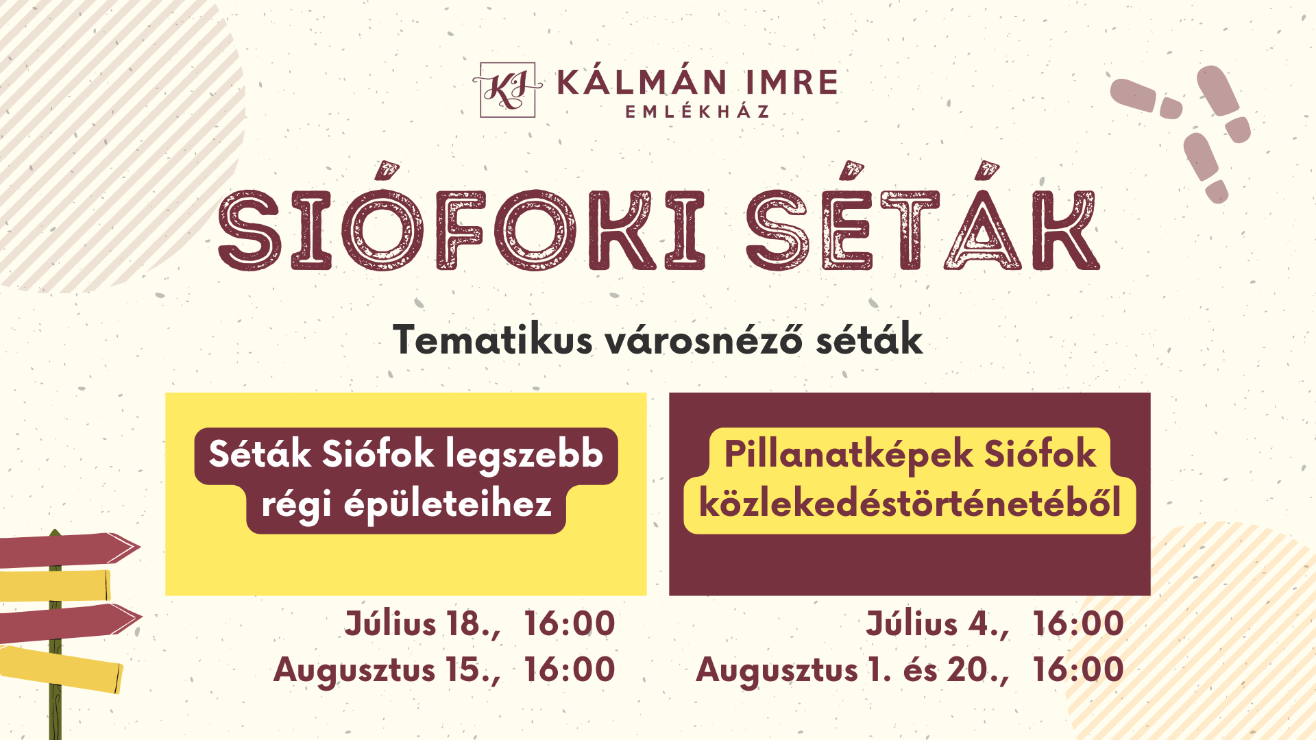 SIÓFOKI SÉTÁK – Tematikus városnéző séták 2025-ben