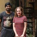 with journalist Indranil Sukla in #kolkata  #travellingmusician #singer #westbengal #india