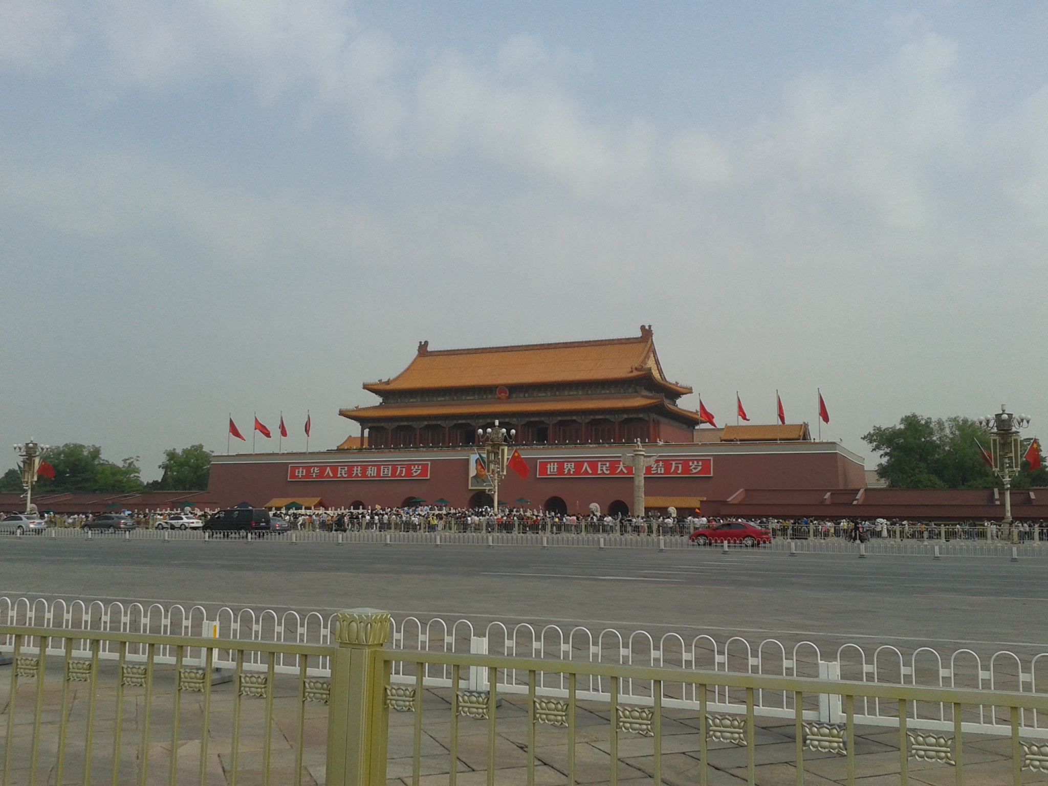 Tiananmen - itt nem látszik, hogy milyen sokan voltak
