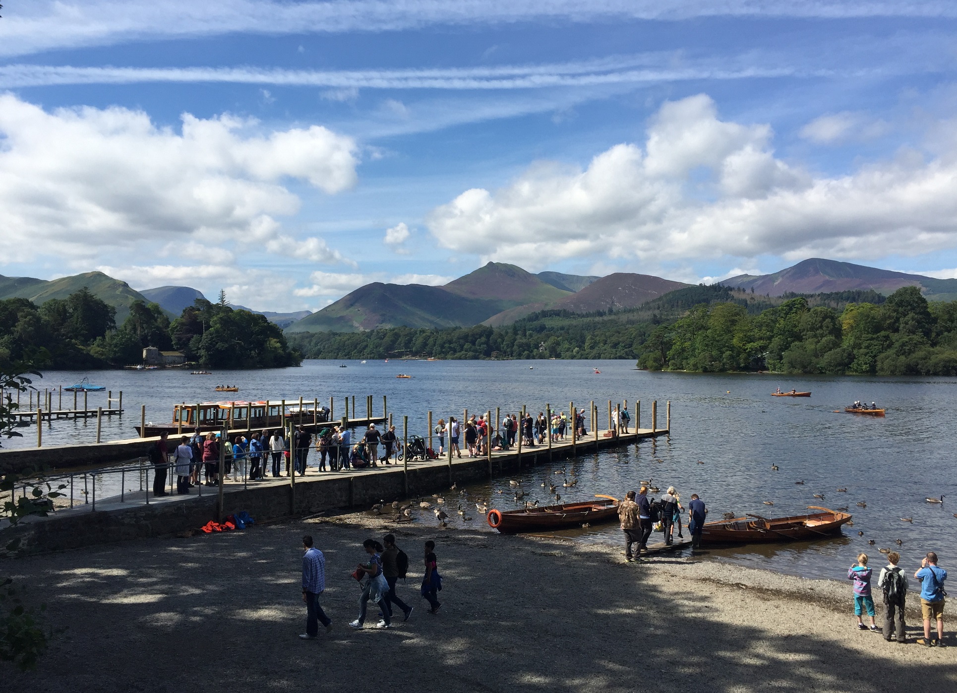 csónakok és Derwent Water