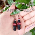 Horgolt (Amigurumi) Coca-cola fülbevaló vagy kulcstartó leírása