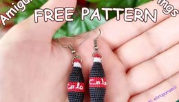 Horgolt (Amigurumi) Coca-cola fülbevaló vagy kulcstartó leírása