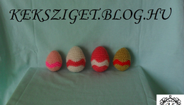 Horgolt Amigurumi húsvéti tojás (hullámos mintával) leírással