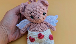 Horgolt Amigurumi Kupidó Malac Leírása