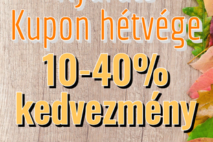 10-40% kedvezmény szeptember 6-ig!