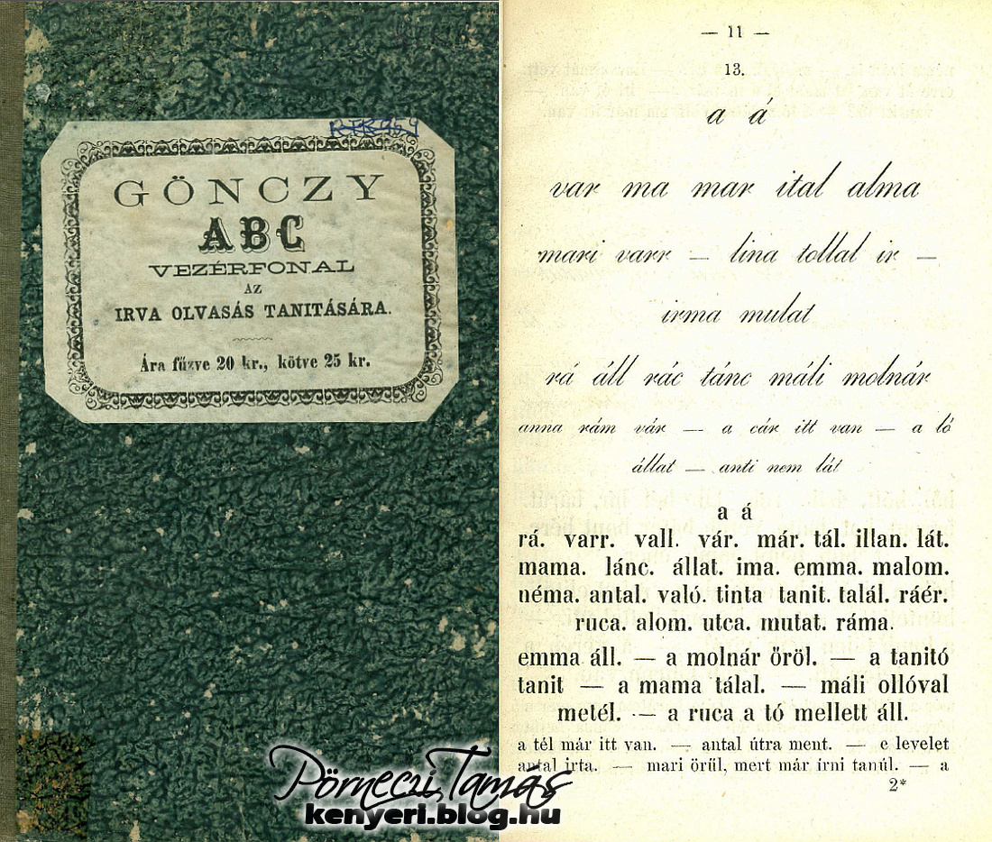 1864-ben jelent meg a Gönczy féle ‘ABC Vezérfonal‘ könyv
