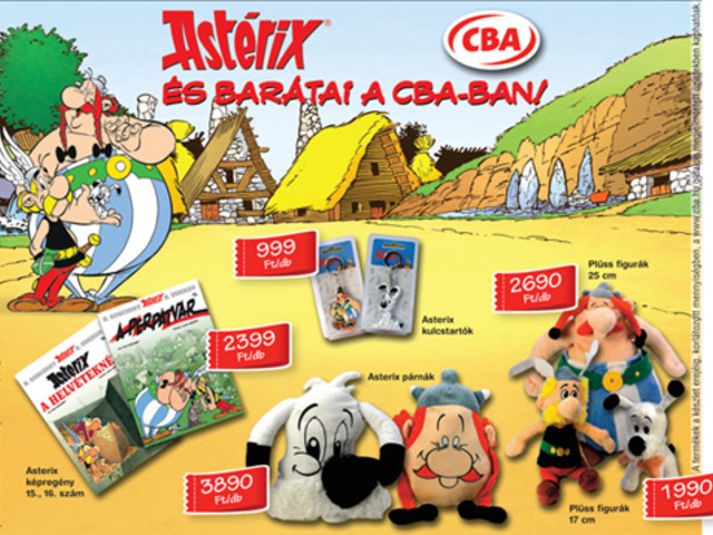 Asterix képregények és promóció a CBA boltokban