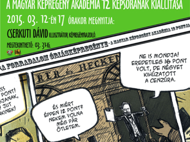 A forradalom óriásképregénye - kiállítás az Óbudai Platán Könyvtárban