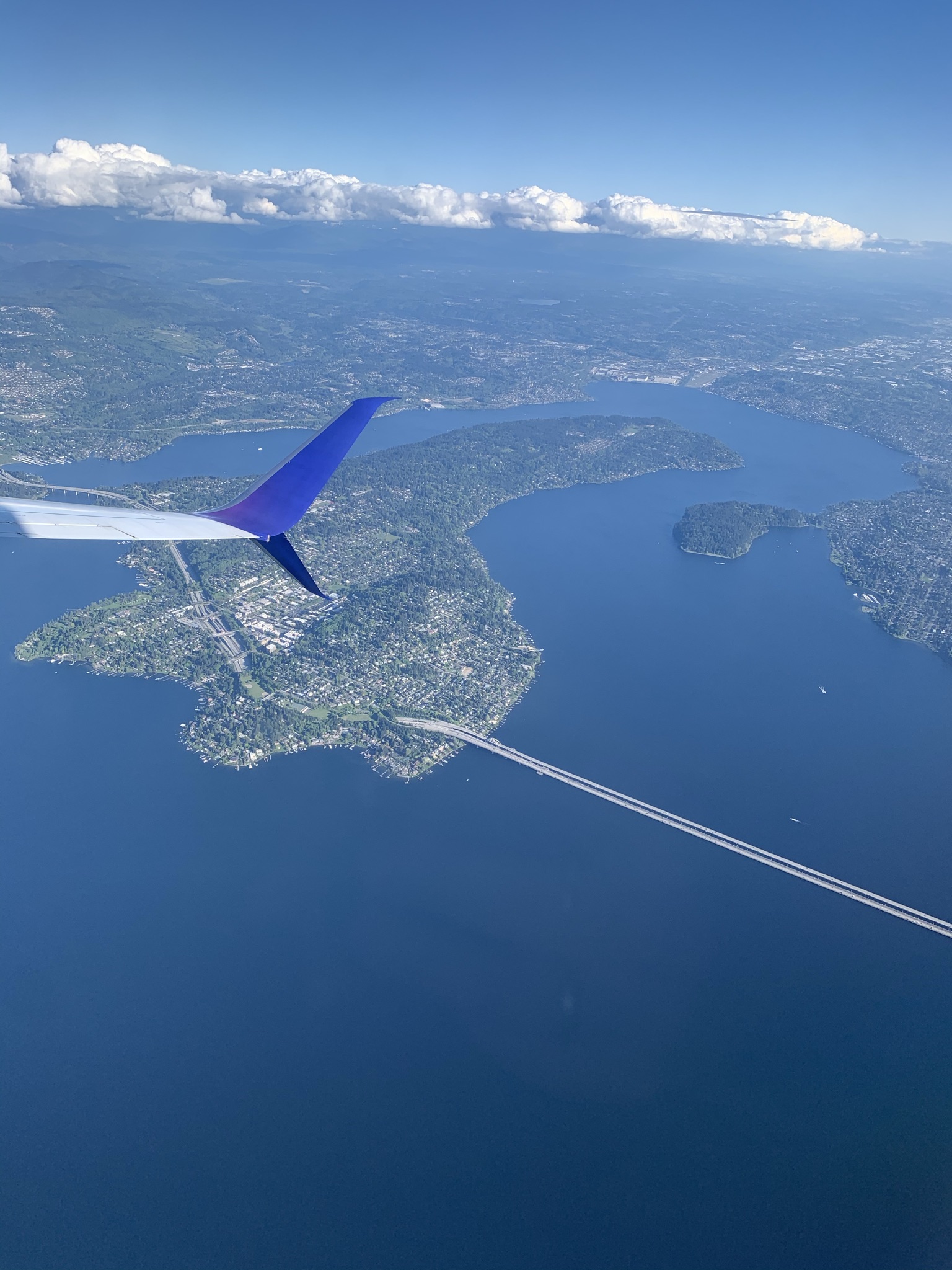 Mercer Island és a Seattle-től keletre fekvő öböl