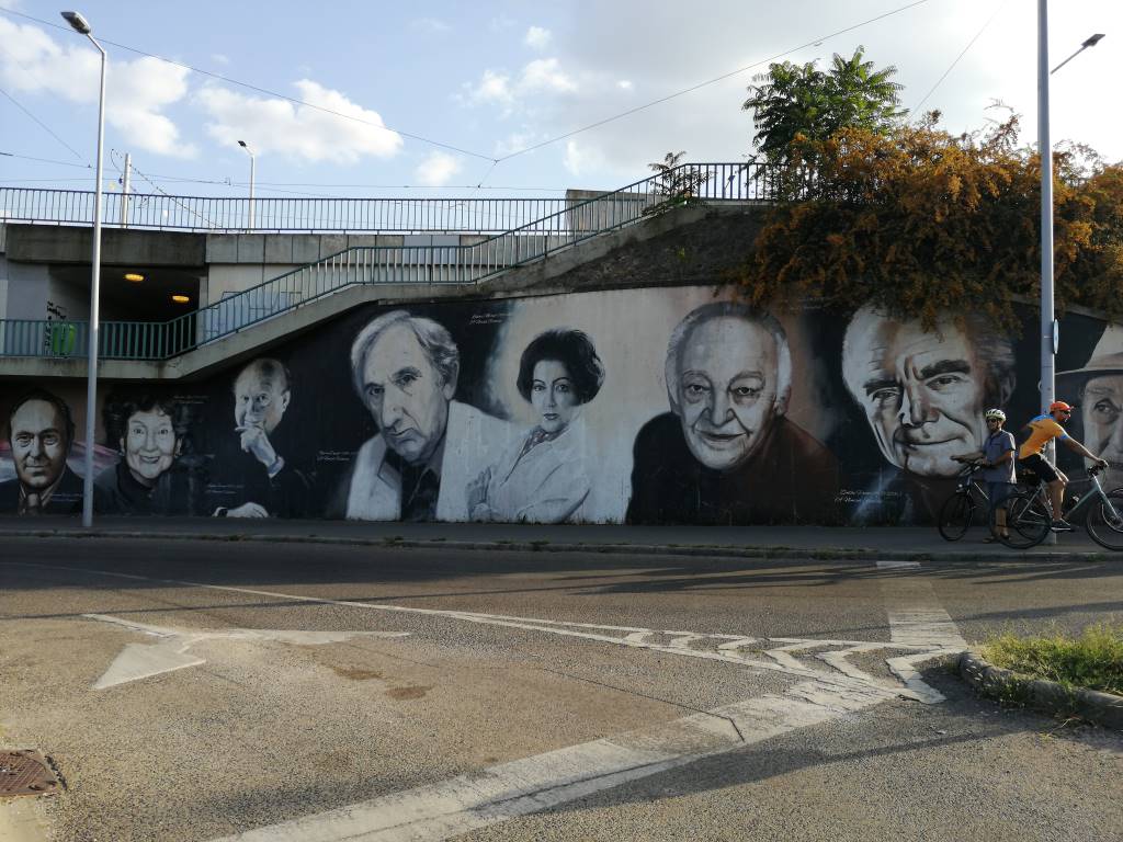 A Nemzet Színészei - Budapest, 9. kerület, Lágymányosi-híd (Rákóczi-híd) pesti hídfő, északi oldal