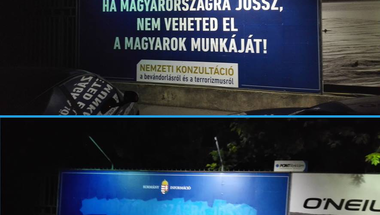 “Kék festékem van még” - Interjú a kormány gyűlöletkeltő plakátjainak megrongálójával